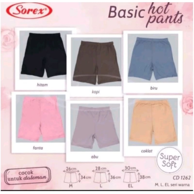 Celana dalam short basic hotpants Sorex 1262