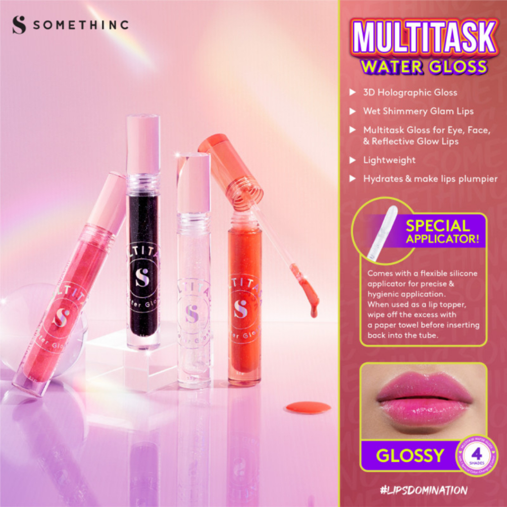 SOMETHINC Multitask Water Gloss (Clear, Apricot, Blossom, Camouflage) Lip Gloss