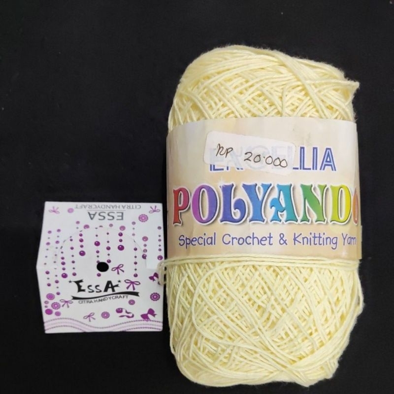Benang rajut Excellia Polyando warna soft yellow