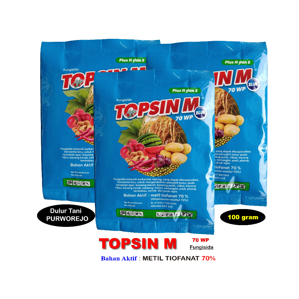 Fungisida TOPSIN M 100 gram Bahan Aktif Metil Tiofanat 70%