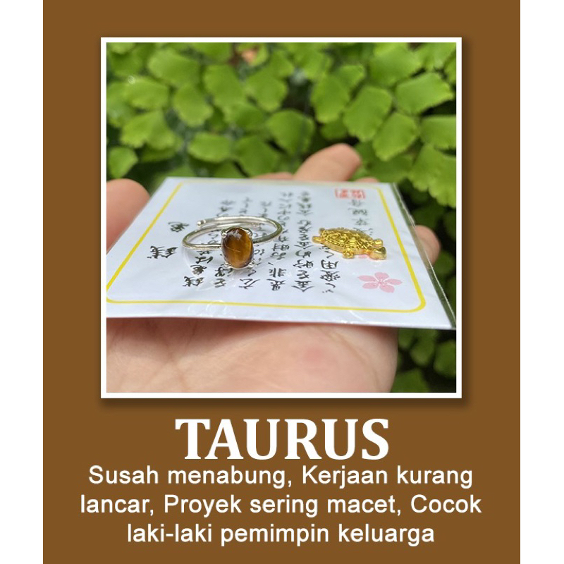 Cincin Taurus Tiger Eye