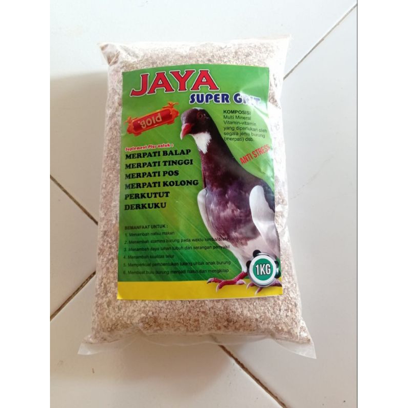 GRIT JAYA MERPATI SUPER GRIT PAKAN BURUNG MERPATI 1KG - GOLD