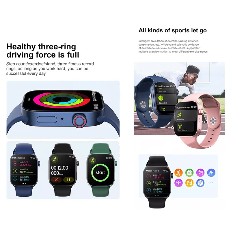 JAM Smartwatch i8 Pro Max L Original Smart Hand Series 8 Asisten Kesehatan Sport