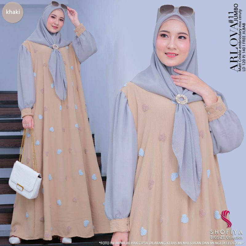 Arlova jumbo dress #11 ( LD 120 ) by shofiya bigsize
