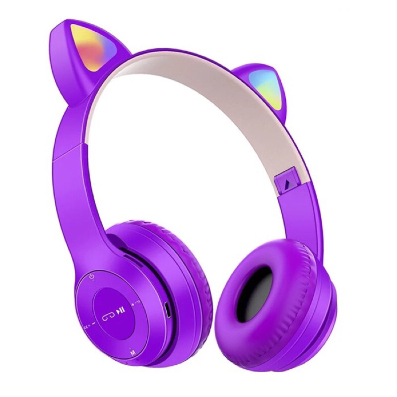 Headphone Bluetooth NEW P47 LED CAT Earphone wireless stereo bass