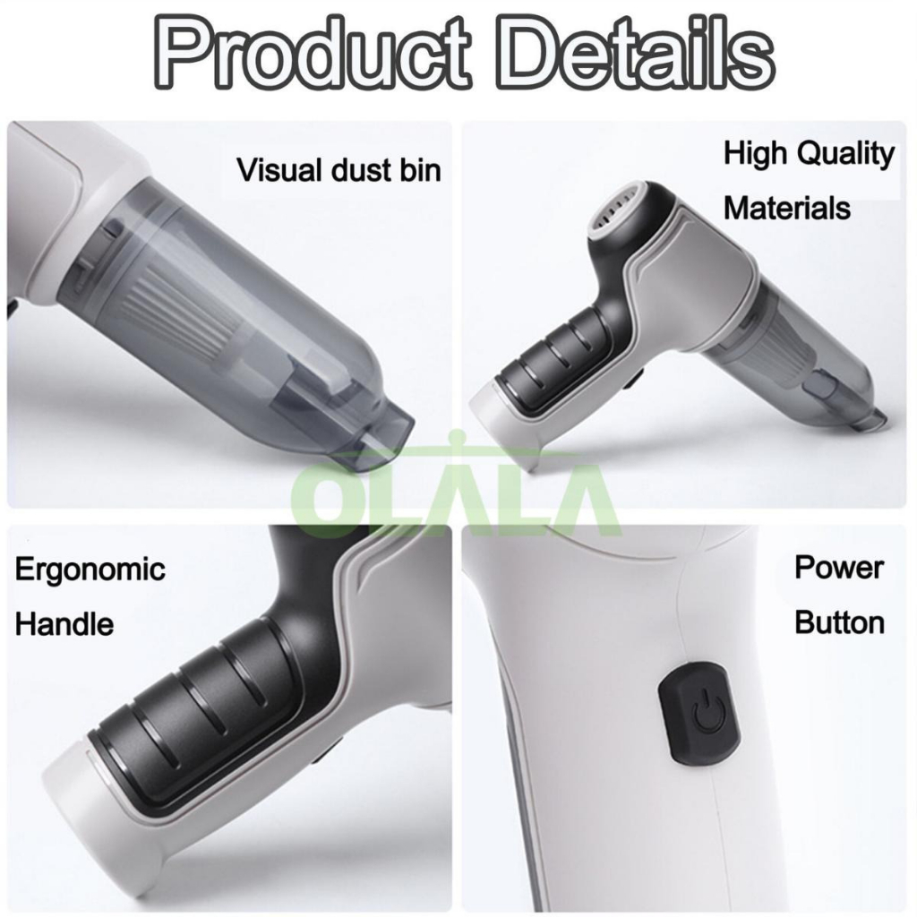 VACUUM CLEANER 3 IN 1 CORDLESS USB CHAGER HEPA FILTER ANTI TUNGAU DEBU OLL-BJ107