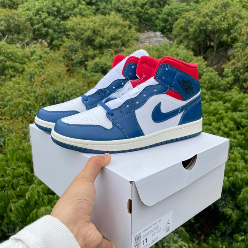 Nike Air Jordan 1 Mid USA French Blue 100% Authentic