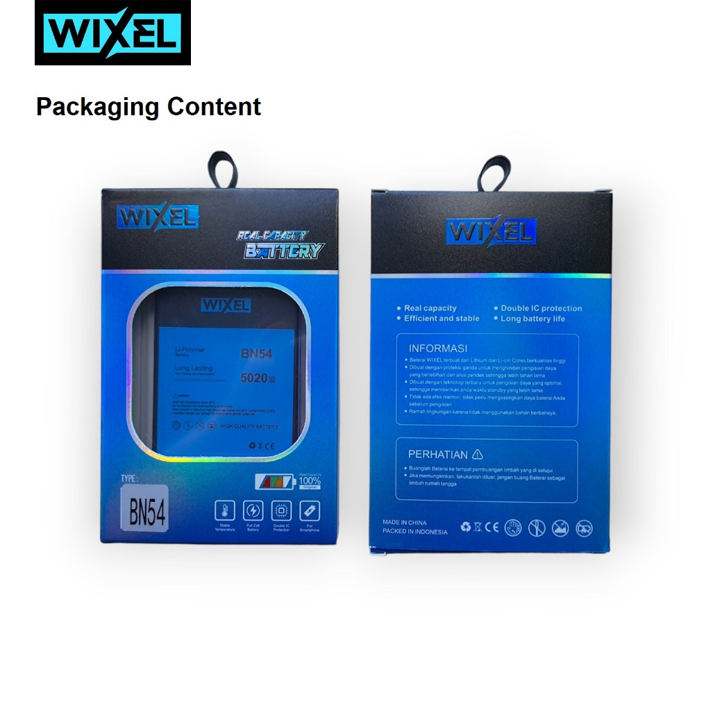 WIXEL Baterai XiaoMi BN54 Redmi 9 / Note 9 Original Batre Batrai Battery BN 54 HP Handphone Ori Double Power