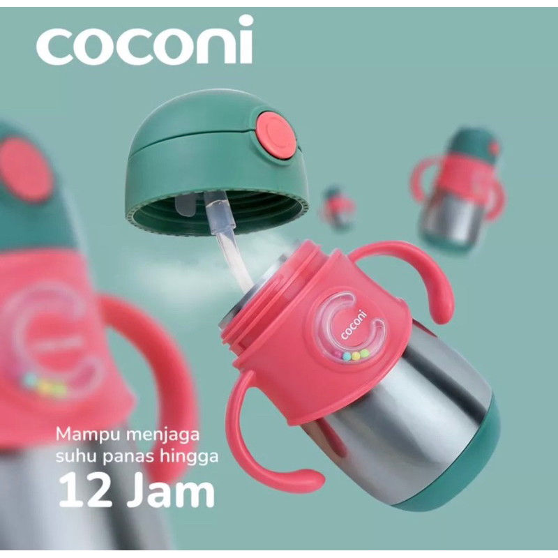 Coconi Stainlees Steel Bottle 240 ml Sippy Cup Stainless Botol Minum Anak