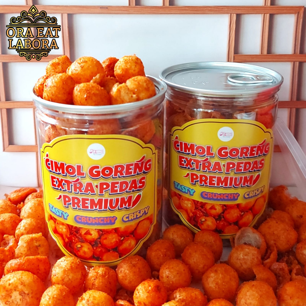 

Can Cimol Goreng Extra Pedas Kerupuk Pilus Kualitas Premium - Ora Eat Labora