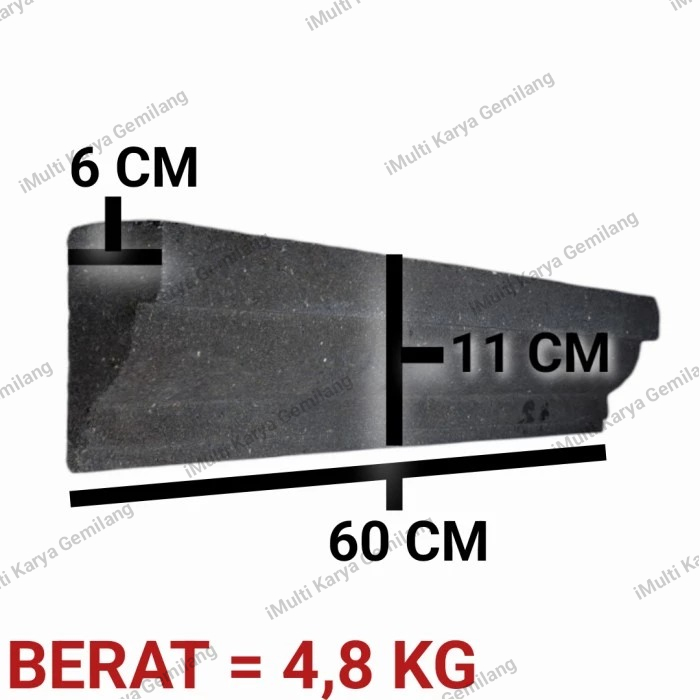 Lis/batu alam/Lis profil/Lis plafon/Lis dinding/Lis B11 A panjang 60cm