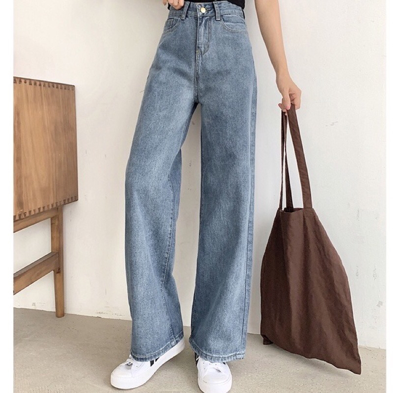 Jeans Korean Style High Waist// celana jeans wanita // jeans korea