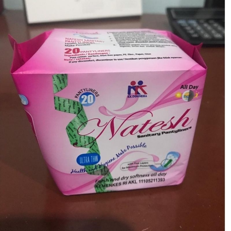 Natesh Pembalut ( 1 Karton ) Natesh Pantyliner Original kk Indonesia