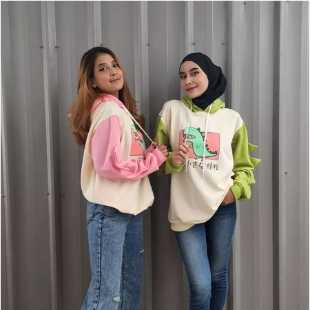Hoodie Kostum Karakter Lucu DINO - Jaket Hoodie Oversize Lucu Dinosaurus