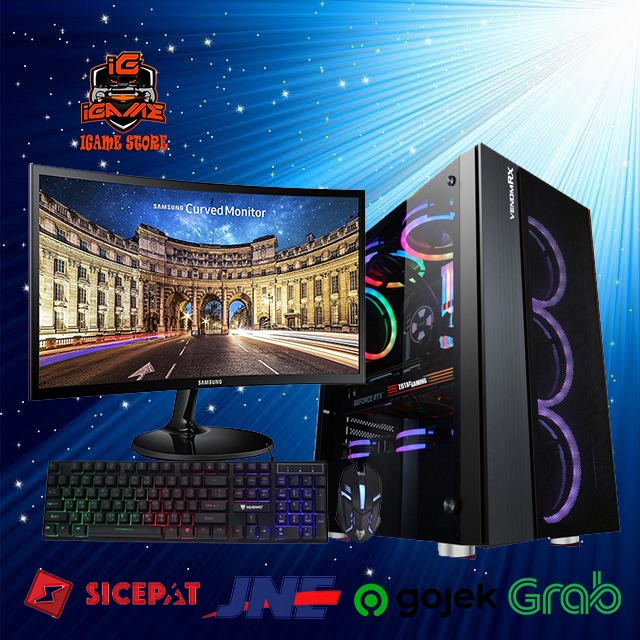 Paket Lengkap Full SET PC GAMING RYZEN 5 4600G - Monitor 24&quot; Super Mantap Siap Gaming