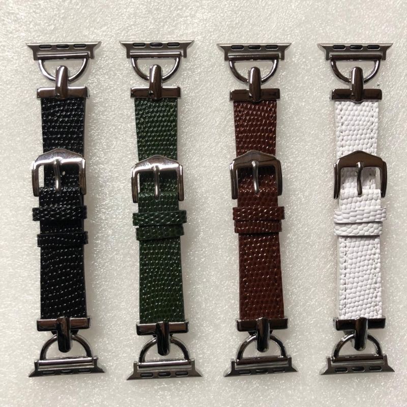 Strap Apple Watch Wearlizer Leather Metal Buckle Band iWatch Series 1/2/3/4/5/SE/6/7/8/Ultra