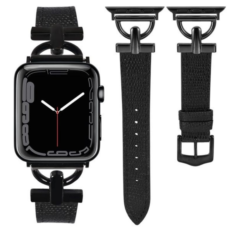 Strap Apple Watch Wearlizer Leather Metal Buckle Band iWatch Series 1/2/3/4/5/SE/6/7/8/Ultra