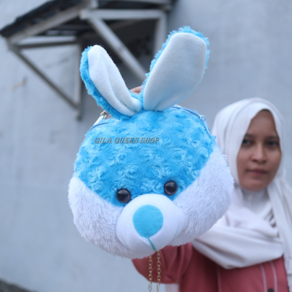 TAS SELEMPANG KELINCI KARAKTER BONEKA