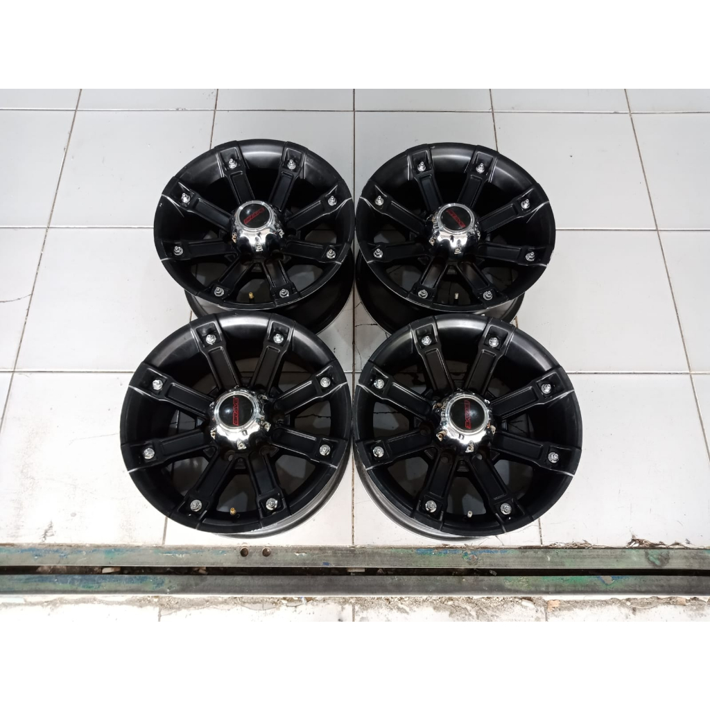 velg racing ring 16 lubang 6 pelek mobil panter isuzu mux fortuner triton model semi offroad