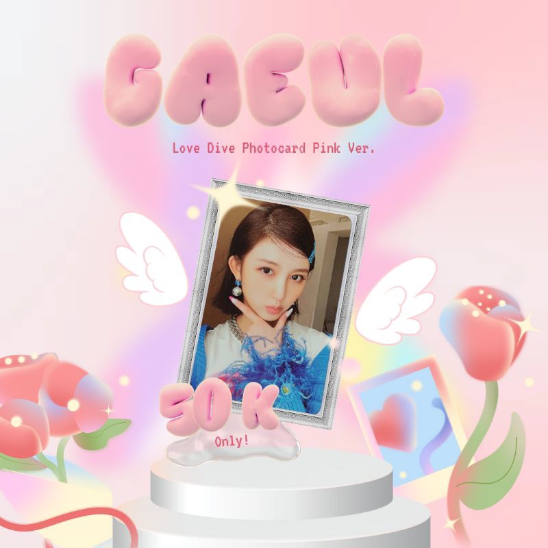 [UBAH KE JNE/JNT] IVE Official Photocard — Gaeul Love Dive Pink Ver.