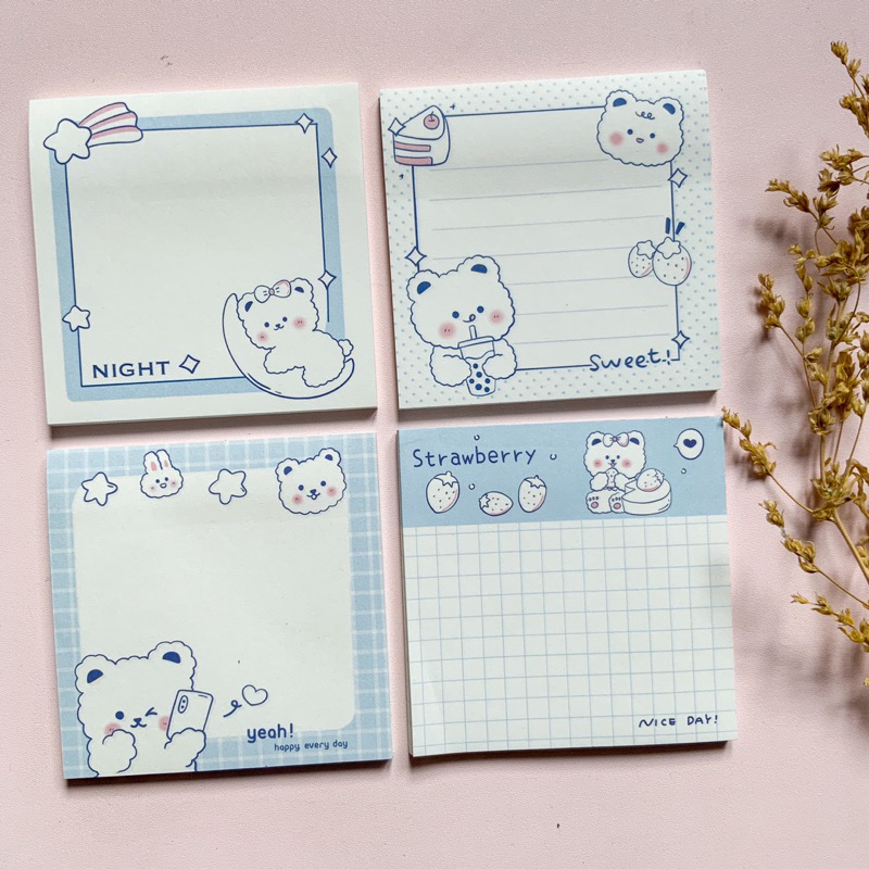 

White Bear Sticky Note 8x8 (Ada Lem)