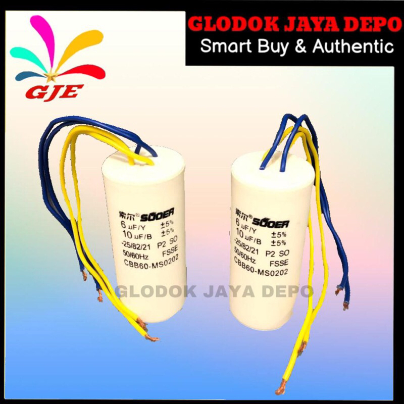 ELCO MESIN CUCI SUOER 10UF 6UF 450VAC