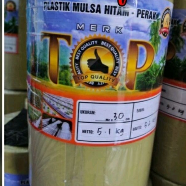 Plastik Mulsa Plastik Pertanian hitam perak 1 Roll = 5 kg