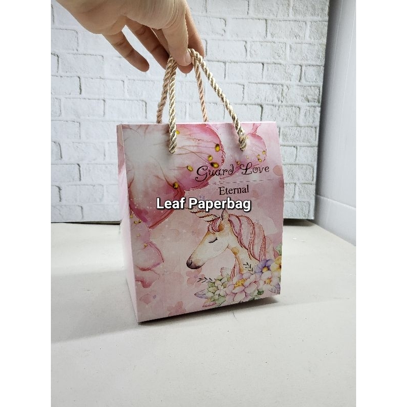 goodie bag ulang tahun paper bag unicorn kuda poni anak perempuan souvenir bingkisan ultah bday good