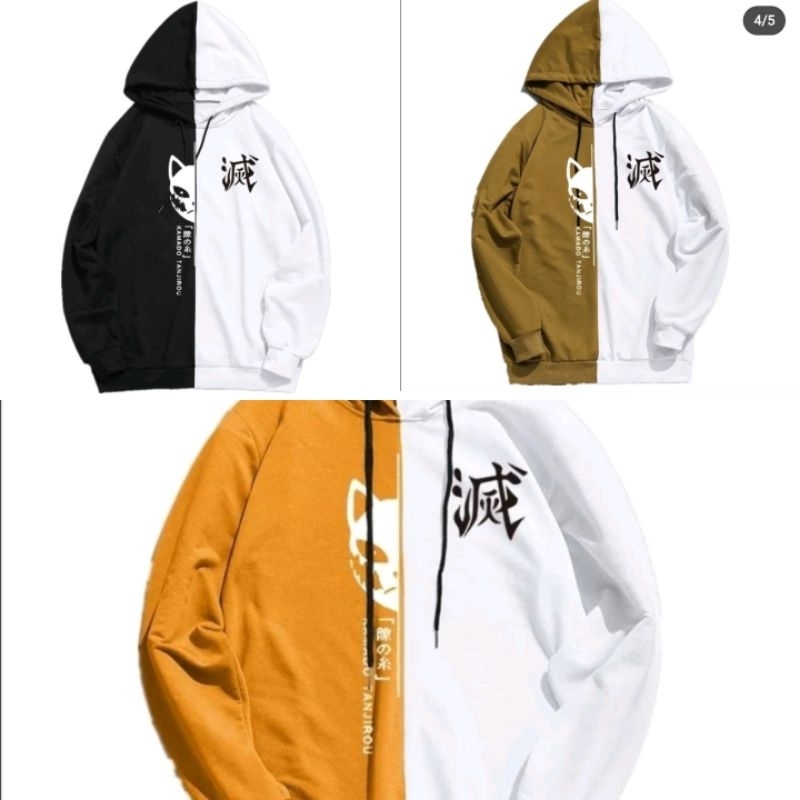 KAMADO TWO TONE SWEATER HOODIE JUMPER