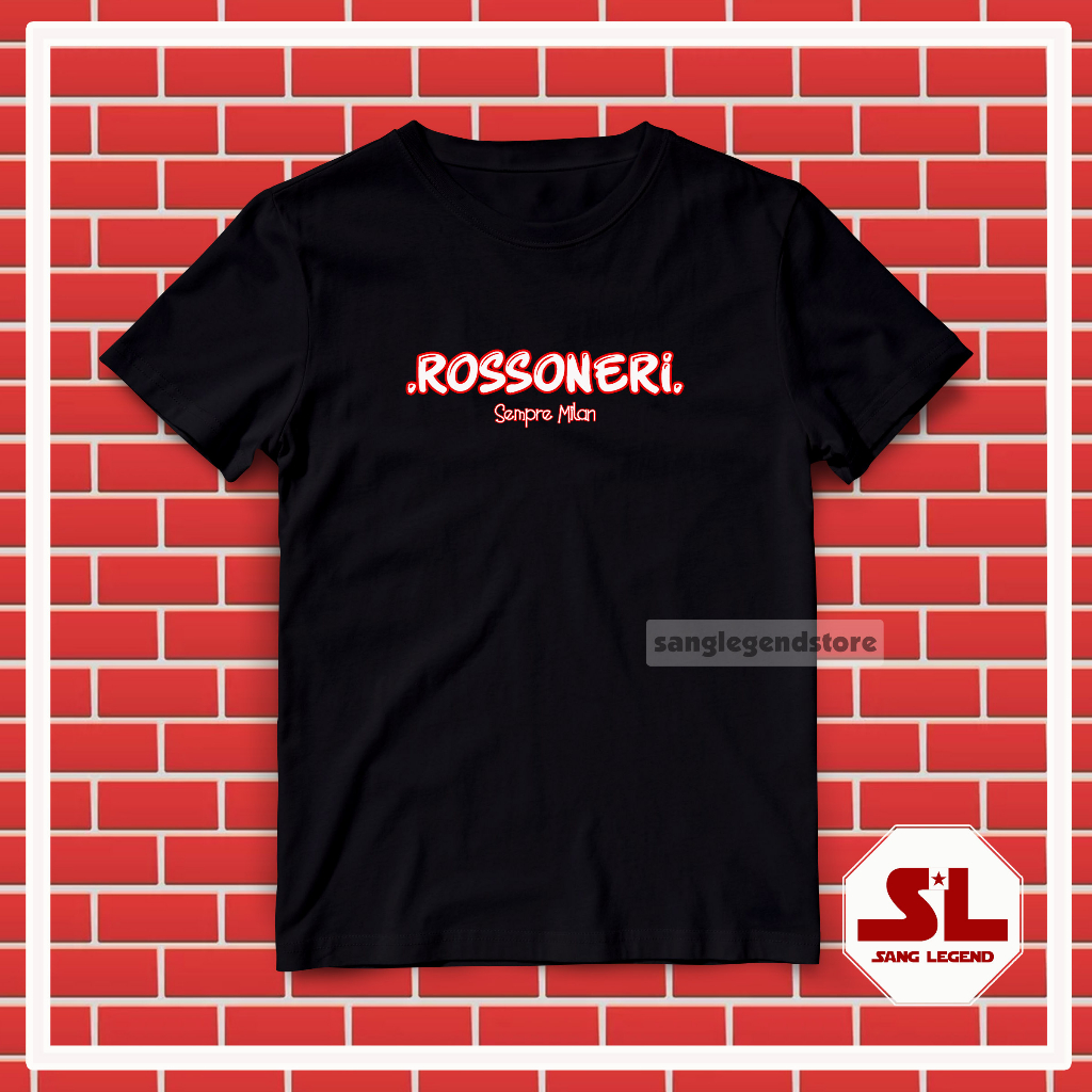 KAOS TSHIRT BAJU DISTRO BOLA AC MILAN. 016