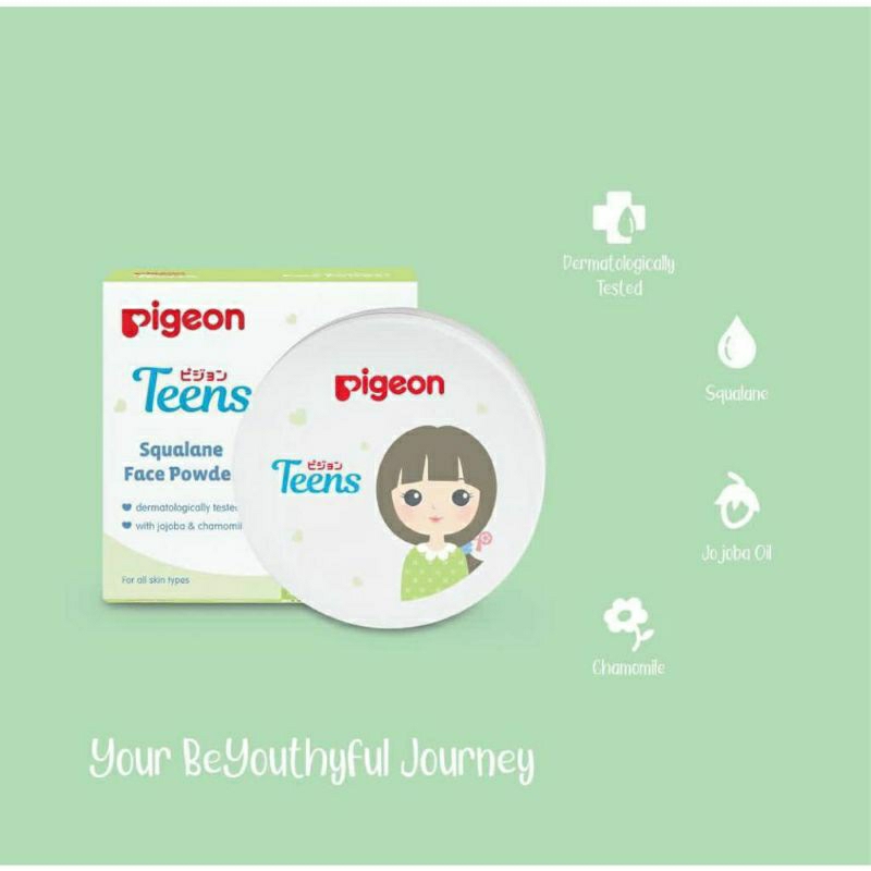 PIGEON TEENS Squalene Face Powder 12gr - Bedak Tabur Pigeon