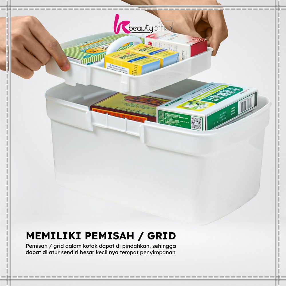 KB-C832 Kotak P3K First Aid Kotak Penyimpanan Obat Medicine Box Organizer / Kotak Obat Tool Box Serbaguna