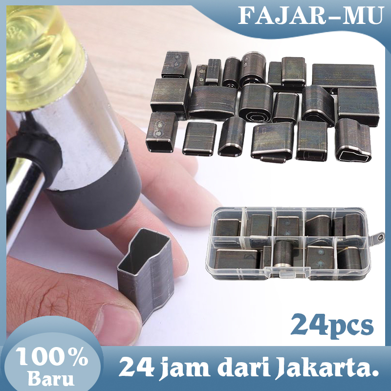 

24 Pcs Handmade Leather Punching Tool Leather Cutting Cutter Dies Alat Pembolong Kulit Handmade