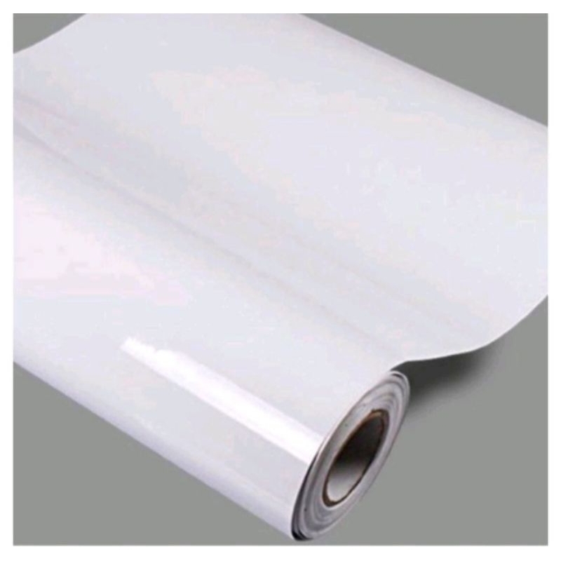 Stiker skotlet motor putih glossy