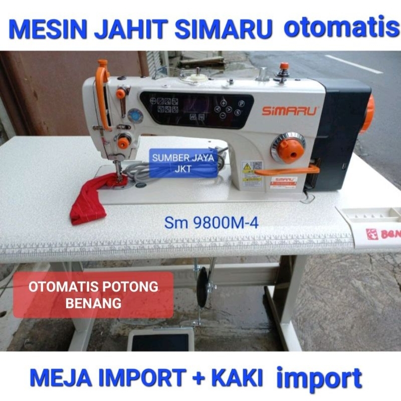 mesin jahit simaru otomatis potong benang.kaki meja import