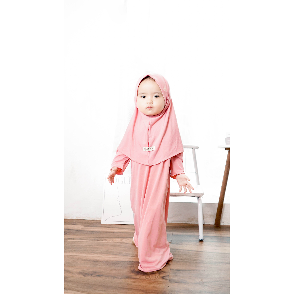 DAILY NUHA CANDY ROSE Gamis Anak perempuan gamis set anak Bayi Perempuan gamis set bayi perempuan gamis anak polos