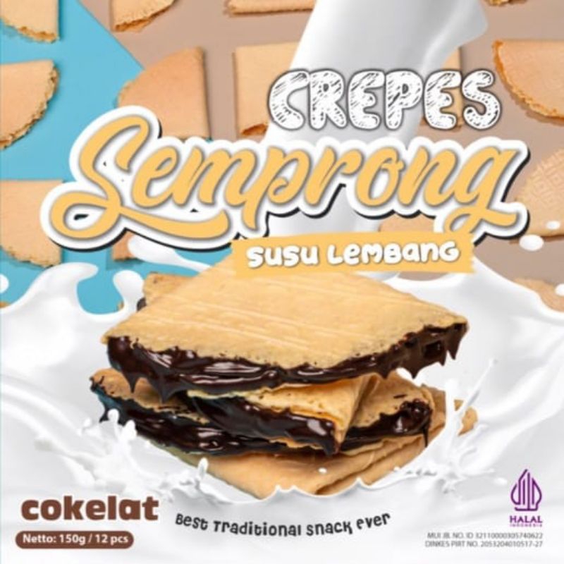 

Kue Crepes Semprong Tiramisu Susu Lembang