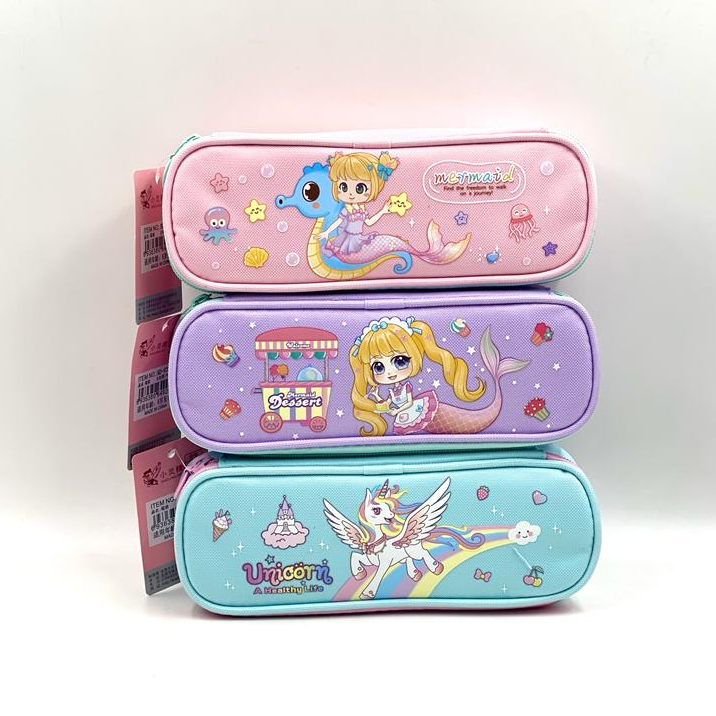 

Kotak Tempat Pensil Resleting Premium XiaoLingJing Perempuan Lucu 3