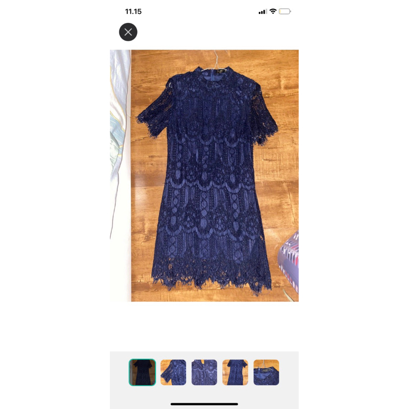 dress brukat navy