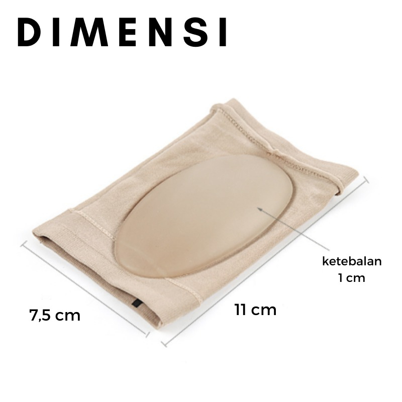 1 Pasang Bantalan Tumit / Kaos Kaki Terapi Pelindung Telapak Kaki Datar Insole Silikon - Foot Arch Decker For Plantar Fasciitis / Arch Support Pad Gel