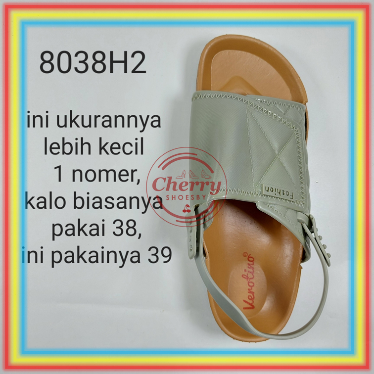 8038H2 Sandal Slop Cewek Verotino Sepatu Sandal Karet Wanita Slip On Tawana Kualitas Import