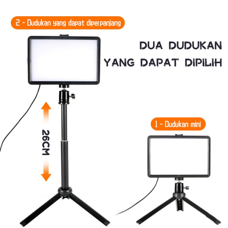 Lampu Fotografi Live Vlogging Lampu Foto Lampu LED Video Light Fill light Tripod Ring Light