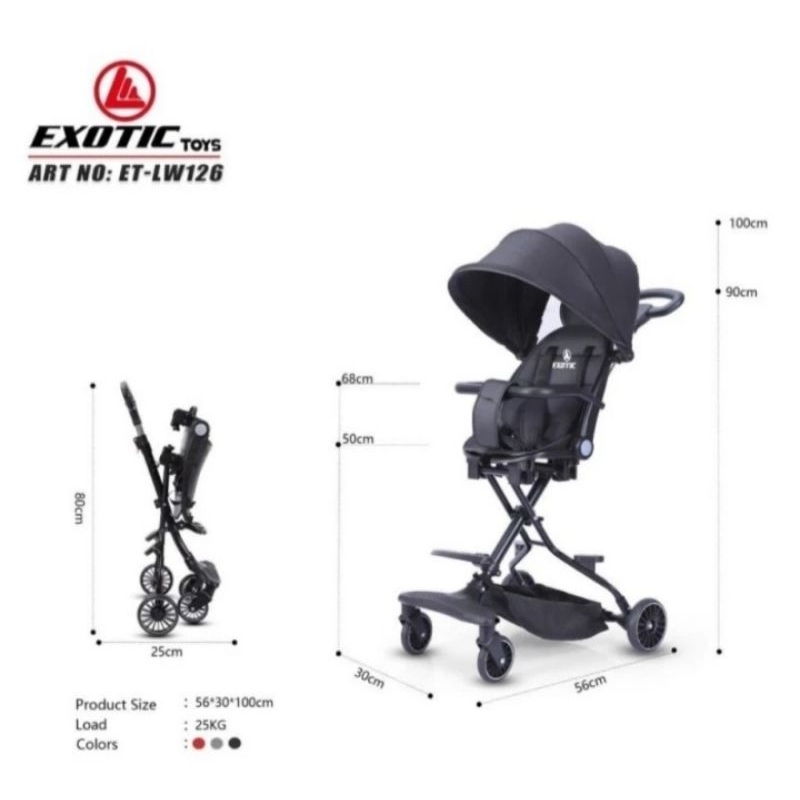 Exotic Magic Stroller Lw126 / Stroller Bayi / Kereta Dorong Bayi