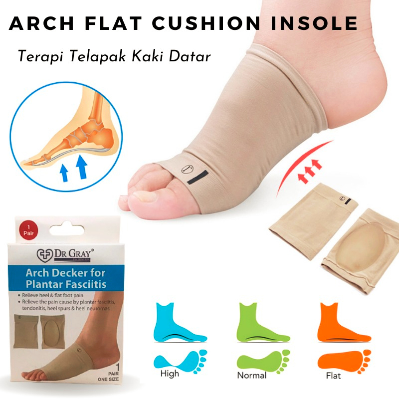 1 Pasang Kaos Kaki Terapi Sakit Telapak Kaki Datar/Kaki Bebek / Foot Arch Support Decker Plantar