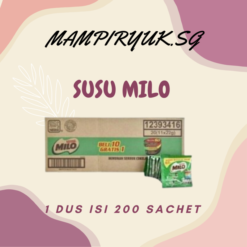 

[ DUS/KARTON ] SUSU BUBUK MILO ACTIV GO 1 DUS ISI 200 SACHET