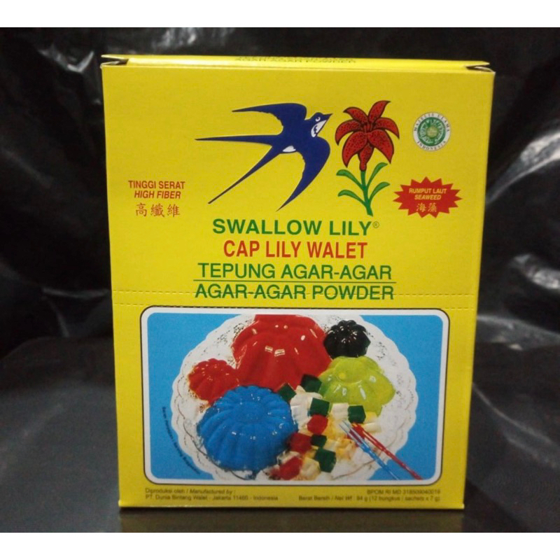 

AGAR AGAR SWALLOW GLOBE SACHET 7GR JELLY SWALLOW DUA BURUNG