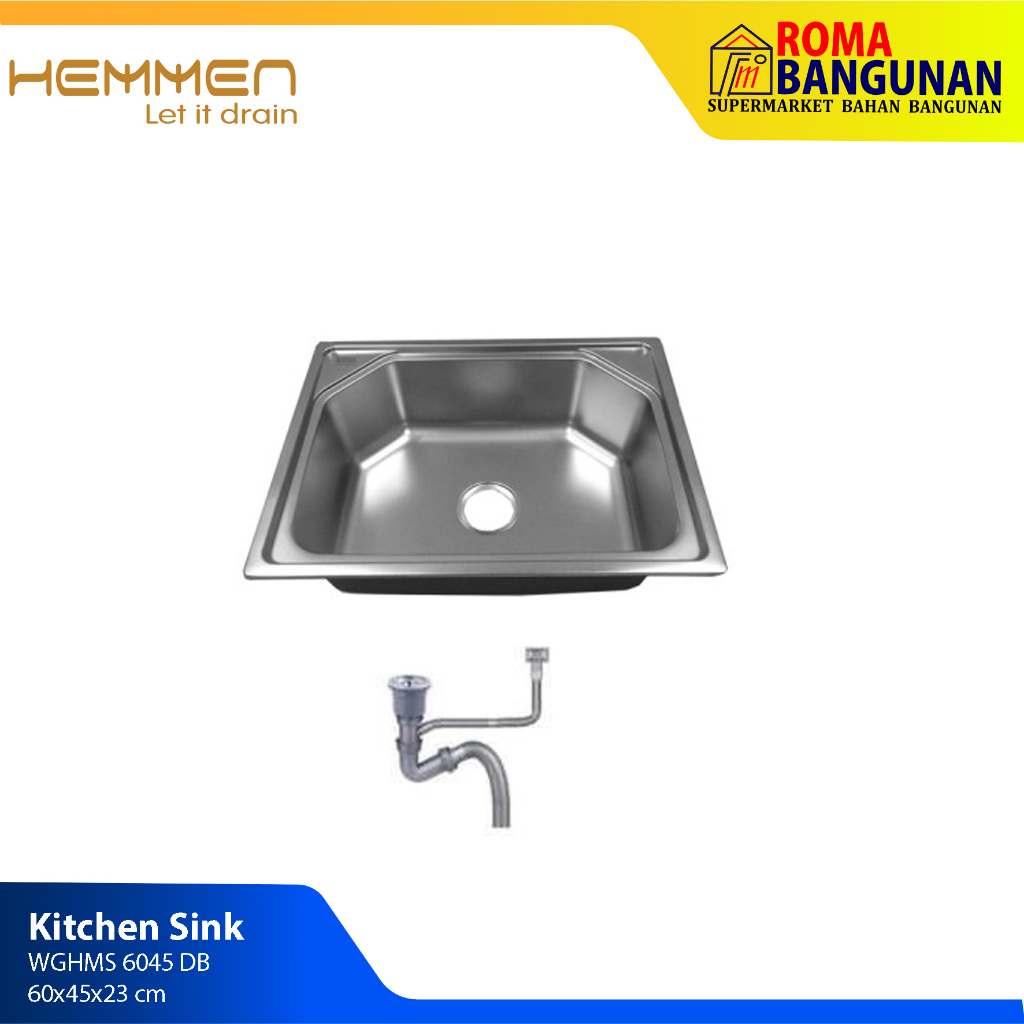 Wegen Bak Cuci Piring Kitchen Sink Stainless Steel BCP WGS 6045 DB