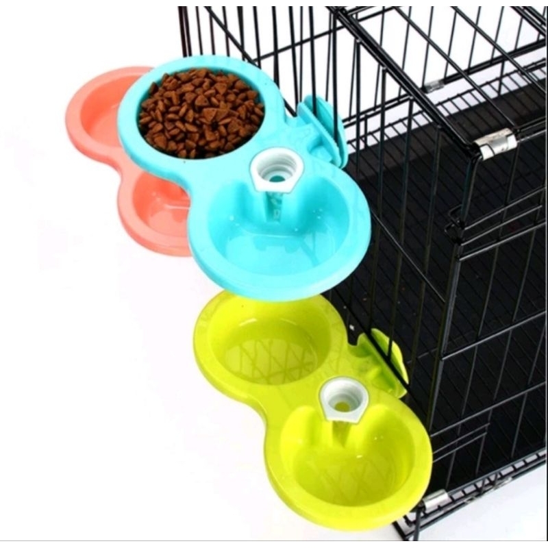 Tempat Makan Double gantung Kucing / Anjing