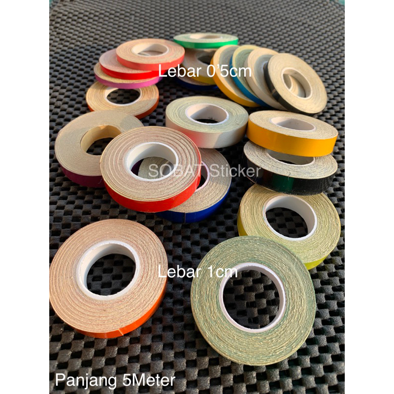 Stiker List Velg Motor / Mobil bahan Refletive Lentur