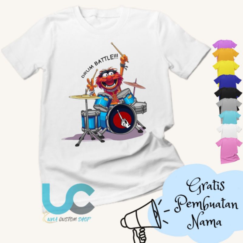Kaos Anak Drum Band | Baju Anak Drum Band | Kaos Anak Sablon | Kaos Anak Custom Terbaru (FREE NAMA)